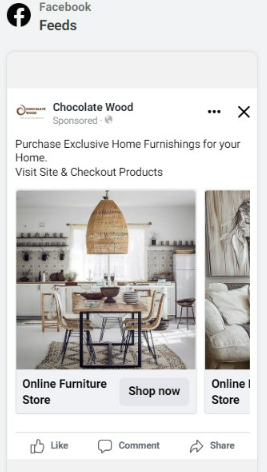 FB display ad home & kitchen furniture's image